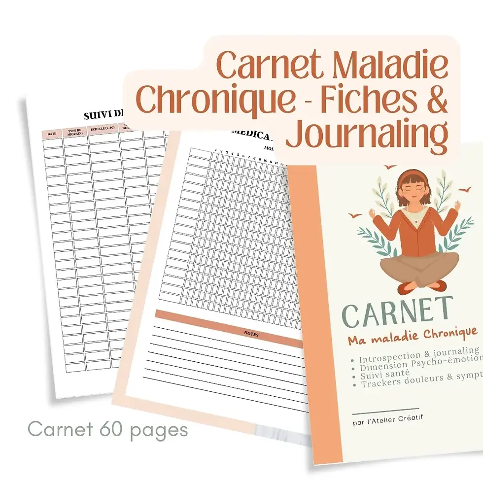 Miniature : Carnet Maladie Chronique : 60 pages d'introspection et de suivi santé PDF