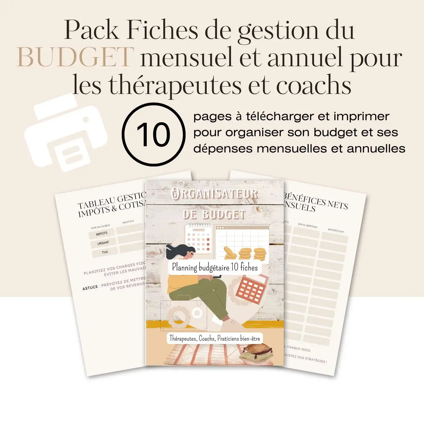 Pack 10 Fiches Gestion du Budget pour Thérapeute et coach