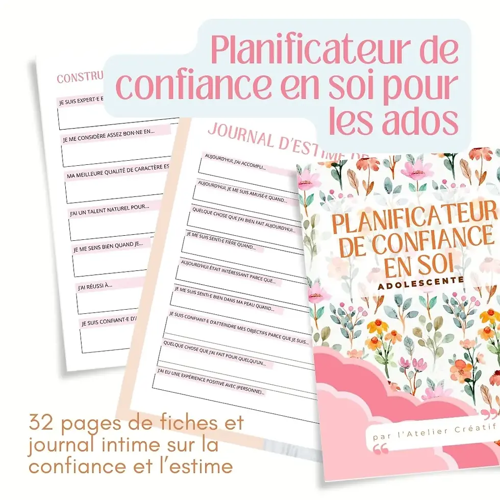 Miniature : Planificateur Confiance en Soi Adolescente : 32 pages d'estime de soi PDF