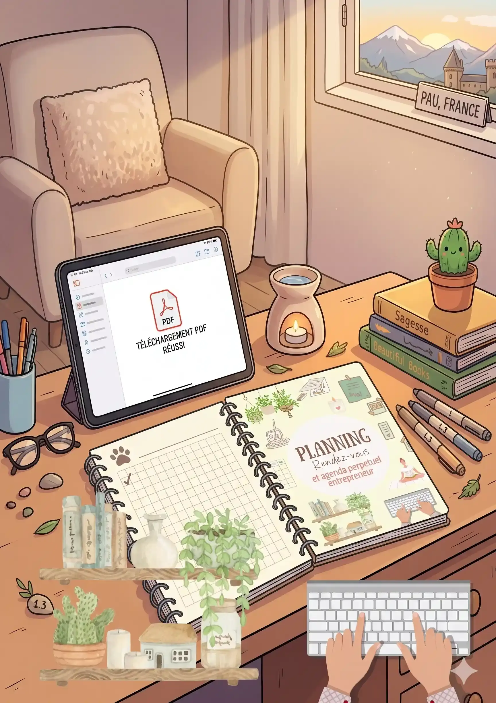 Planning & Agenda perpétuel : 12 pages d'organisation pour entrepreneurs PDF