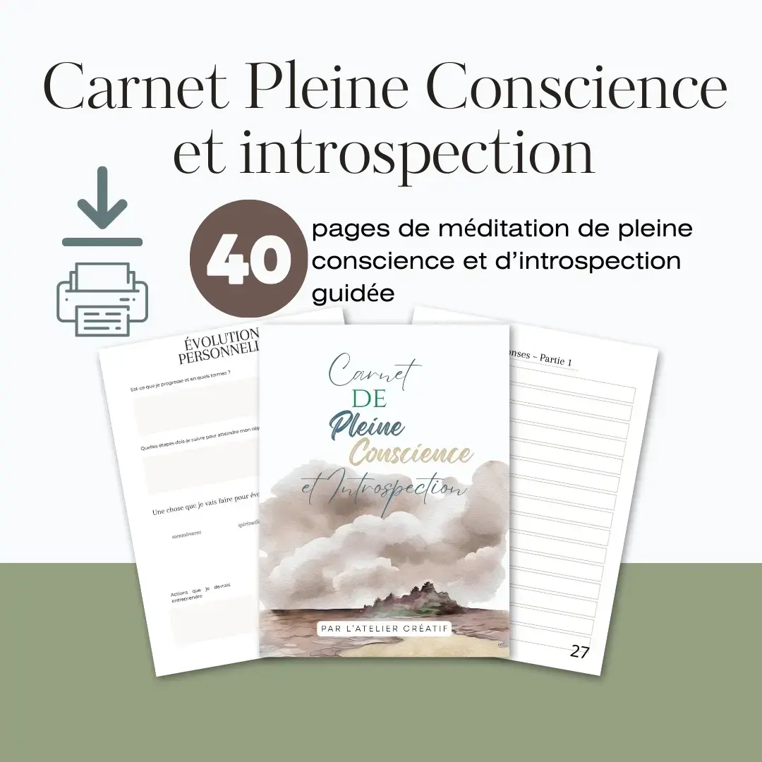 Carnet Méditation pleine conscience et introspection 40 pages