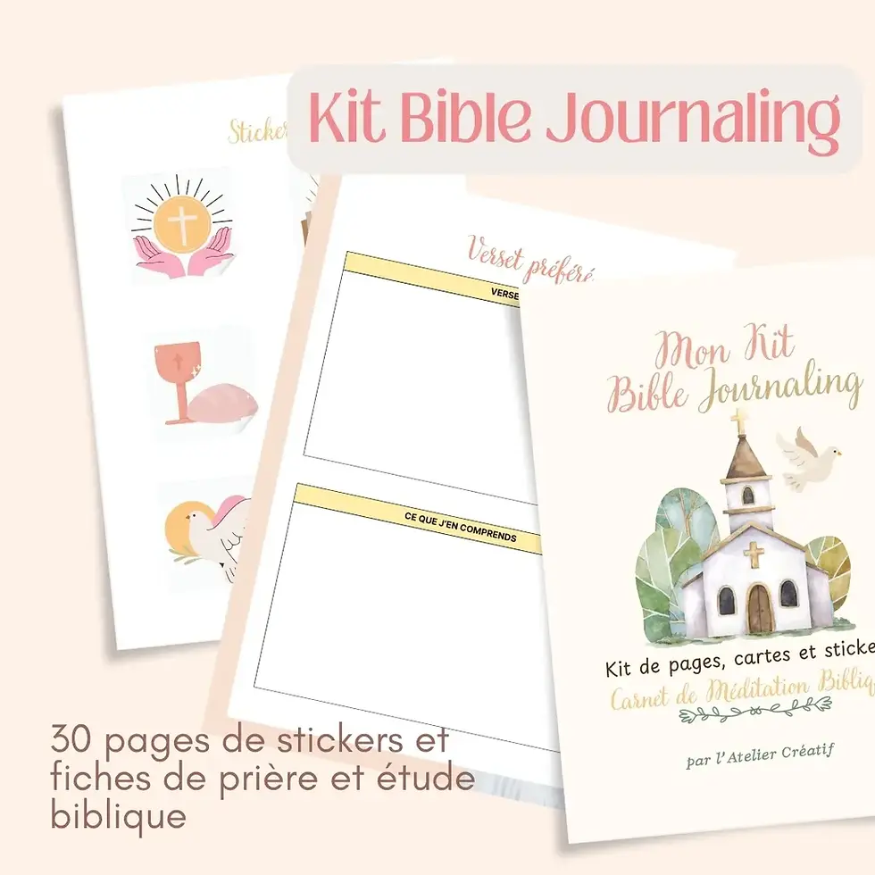 Miniature : Kit de Bible Journaling – Journal Biblique à imprimer (30 pages PDF + stickers)