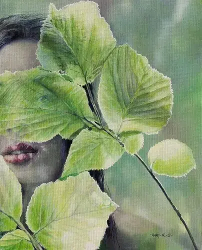 Hamadryade (Karya)' par Pierre-Jean Gaby (2023) _ Peinture Huile sur Toile