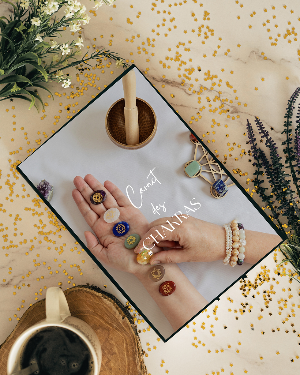 télécharge ton carnet et ton guide des chakras pour les débloquer