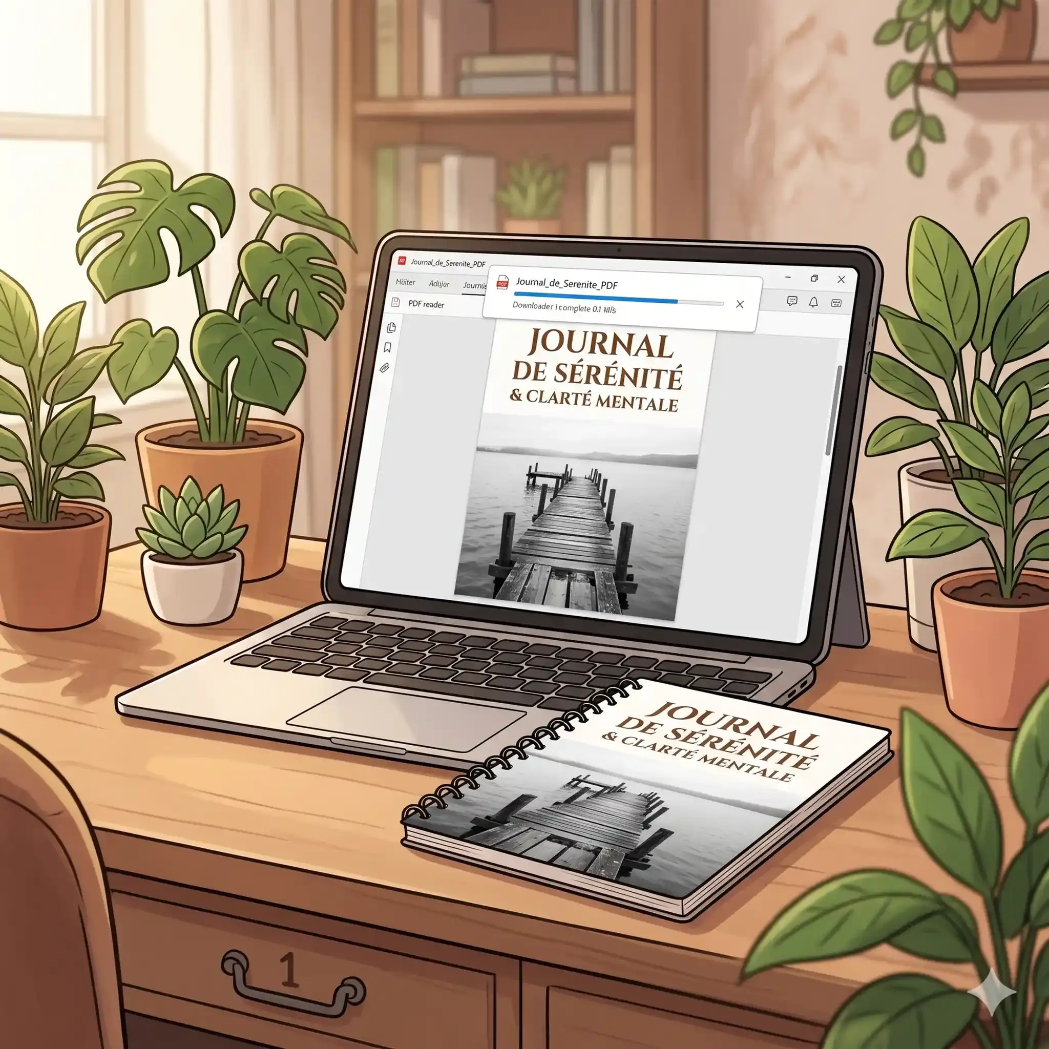 Journal Sérénité & Clarté Mentale : 20 pages d'apaisement et écriture intuitive