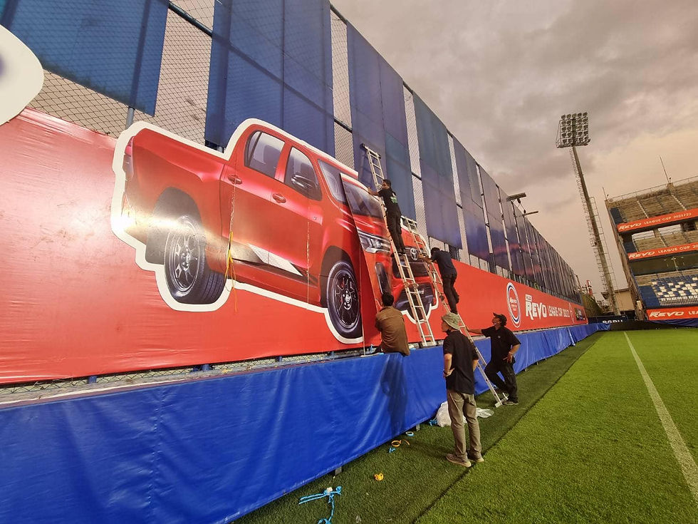 Backdrop ไดคัทตกแต่งสนามกีฬา