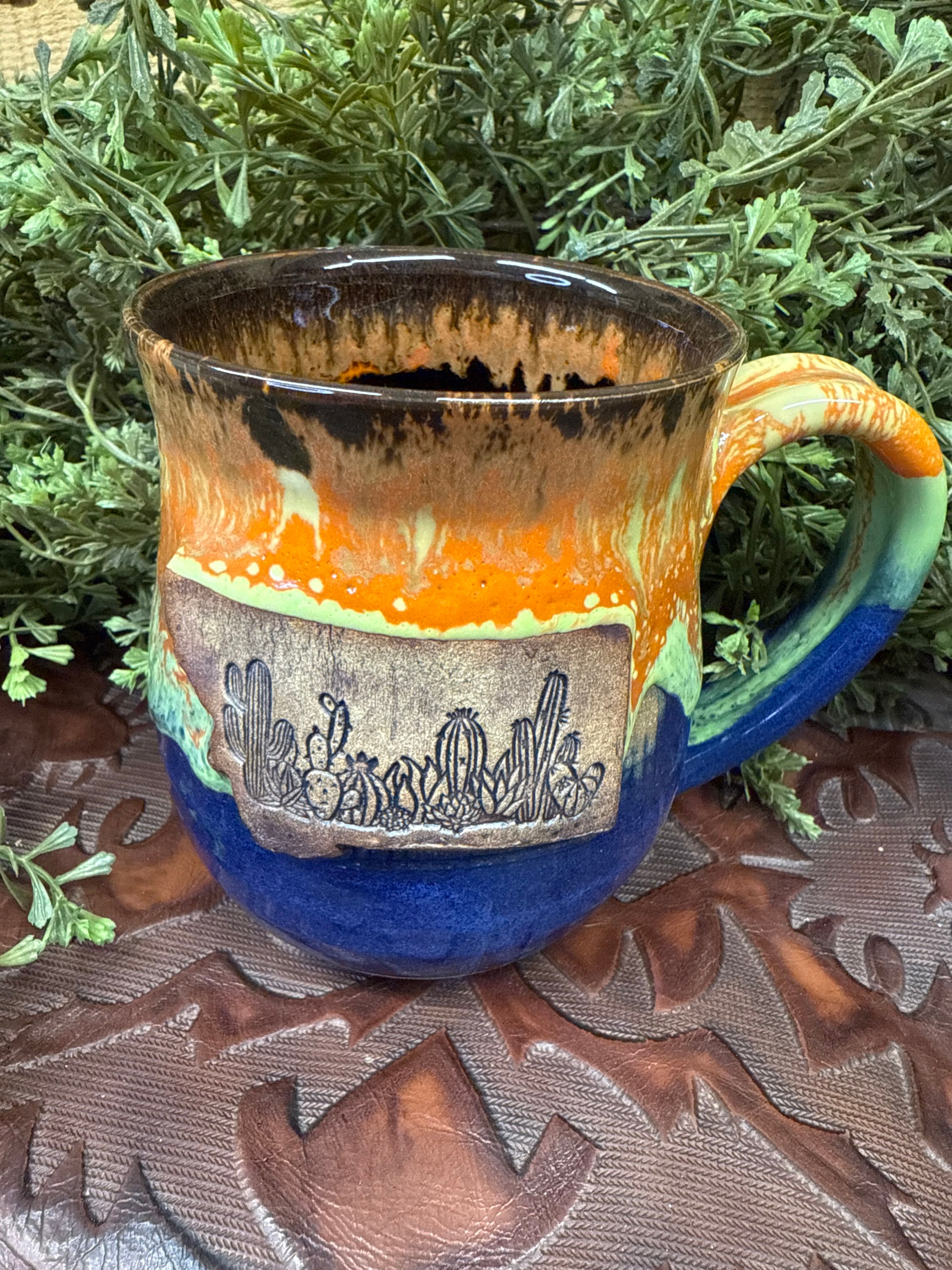 MT 🌵logo, Grand prismatic mug with handle 