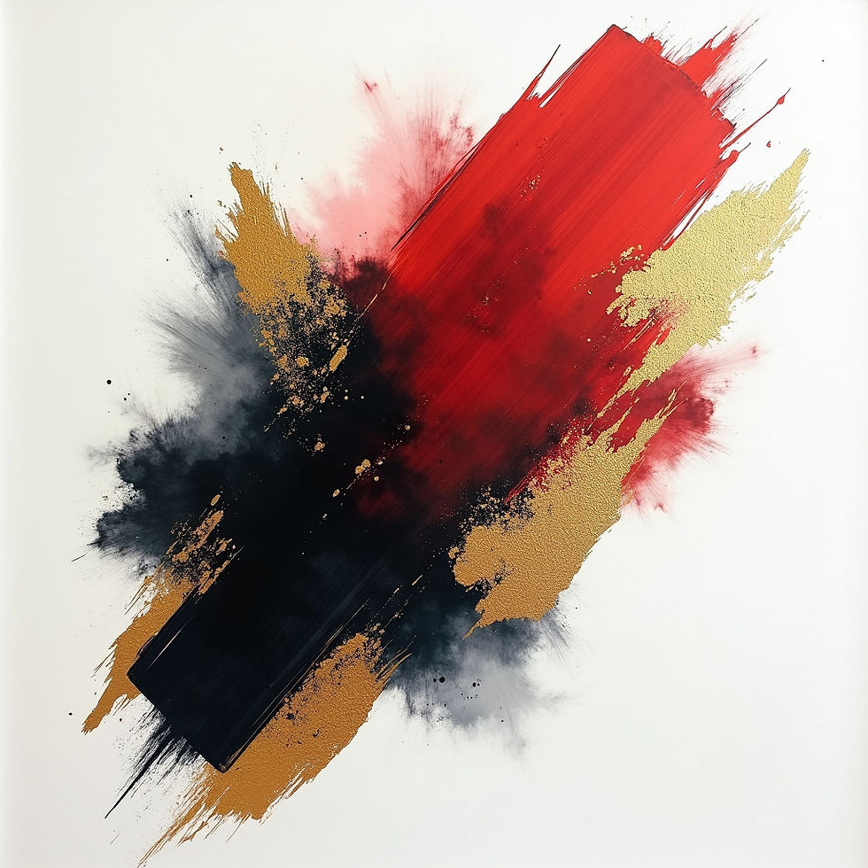 Crimson Gold Abstract