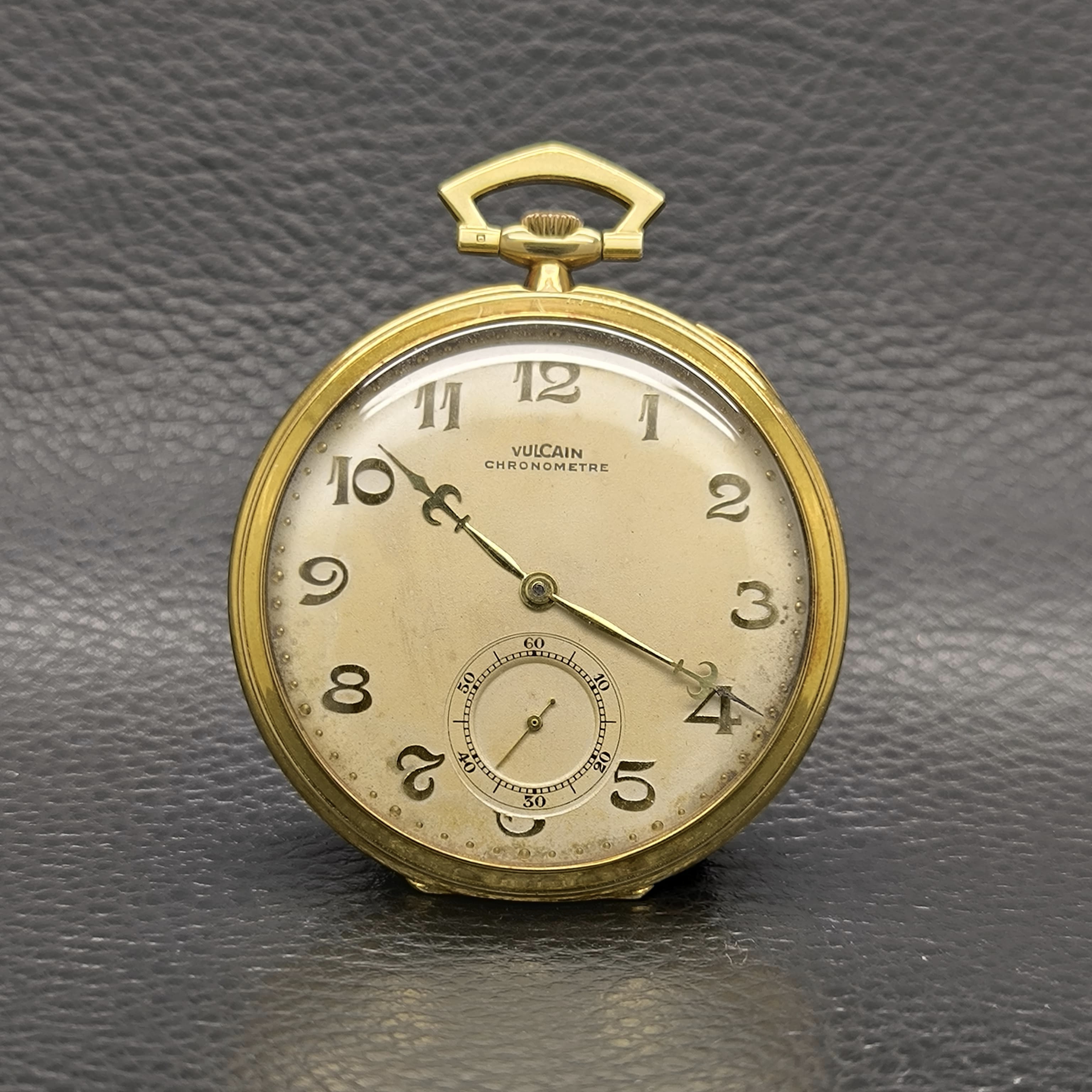 Vulcain Vintage pocket Watch 18k yellow gold 47mm