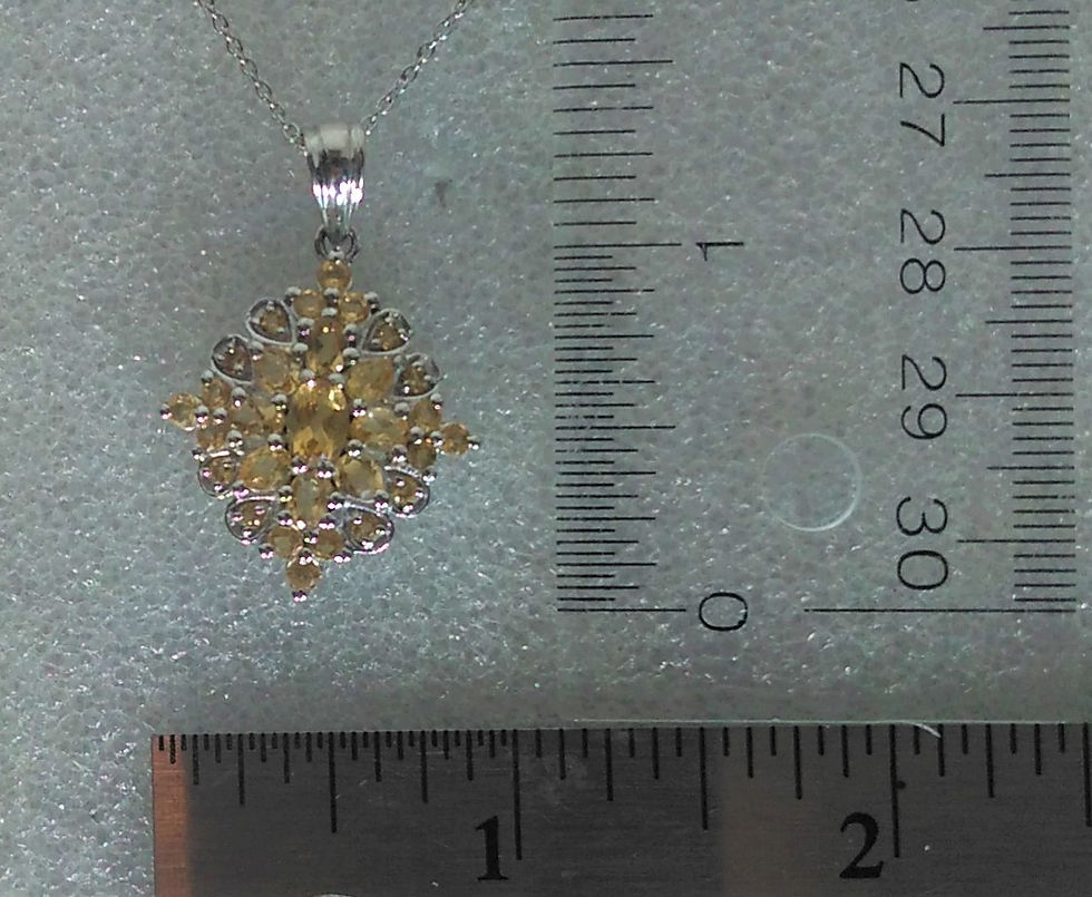 Thumbnail: Pendant: 2.63 Carat Genuine Citrine .925 Sterling Silver