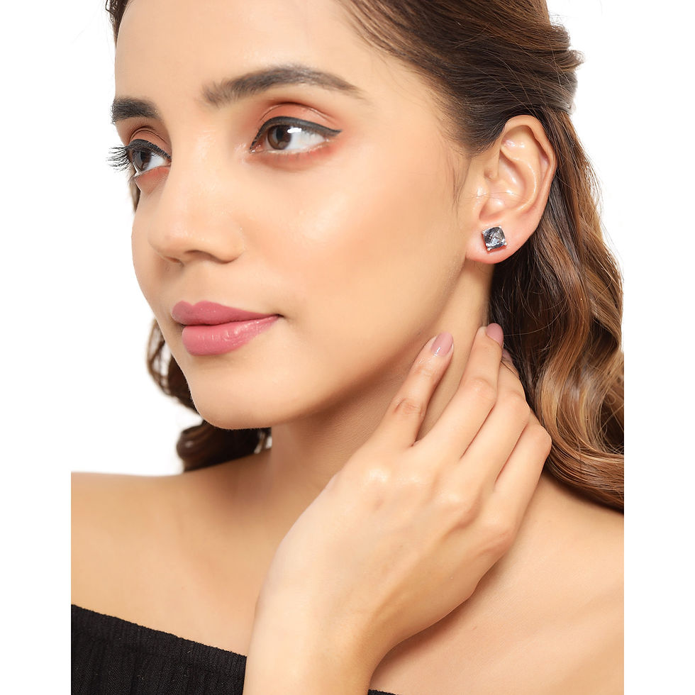 Thumbnail: Earrings - 4.20 Carat Genuine Tanzanite Color Mystic Quartz .925 Sterling Silver