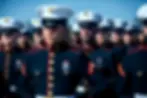 Marines standing in uniform