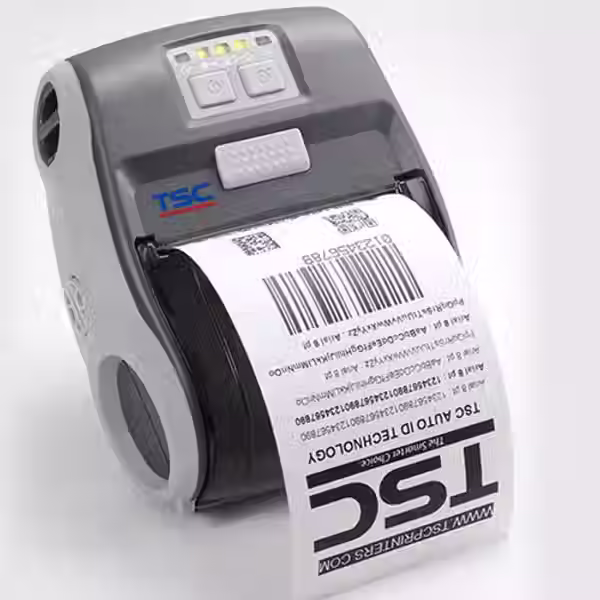 TSC Alpha-3R taşınabilir barkod yazıcı ön görünüm