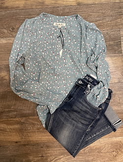 Misty Blue Animal Print