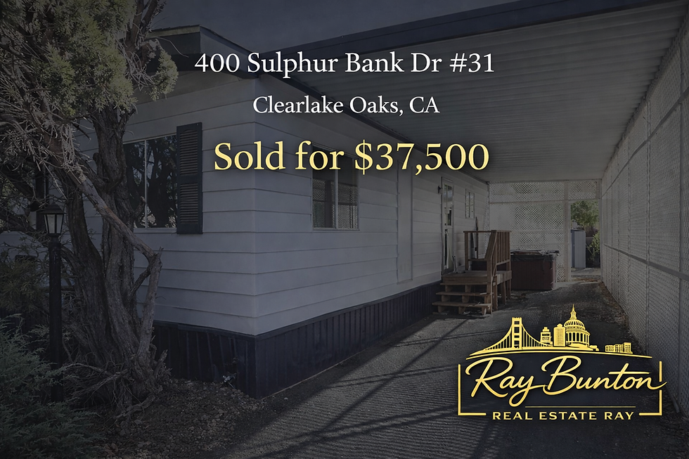Picture of home address 400 Sulphur Bank Dr #31 Clearlake Oaks, CA Sold for $37,500