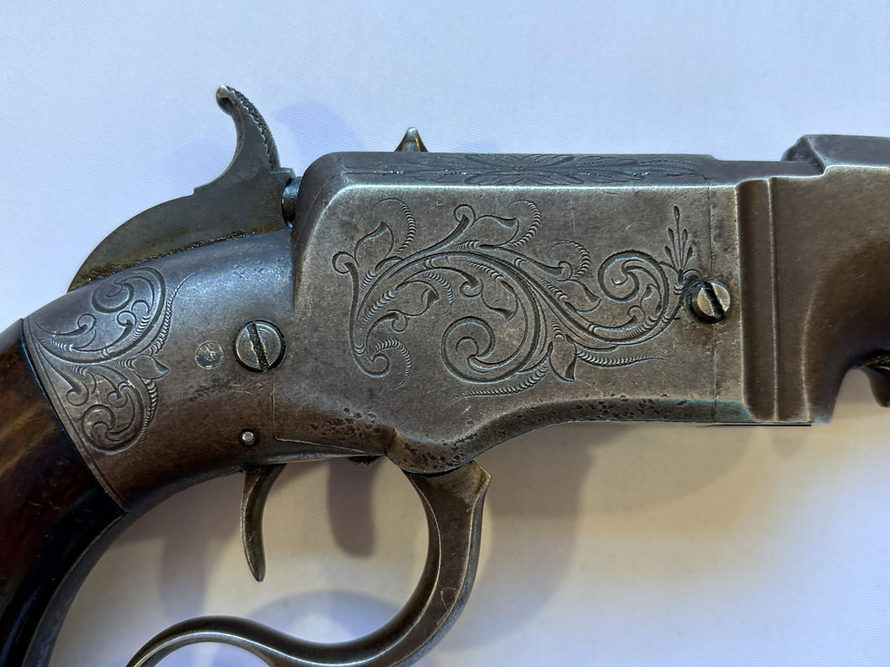 Thumbnail: Factory engraved Smith & Wesson Volcanic pistol frame and back strap