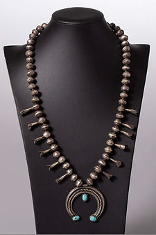 Vintage Navajo Squash Blossom Necklace