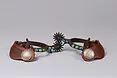 Old Navajo Style Spurs with Turquoise Mounted on Heel Band and Shank