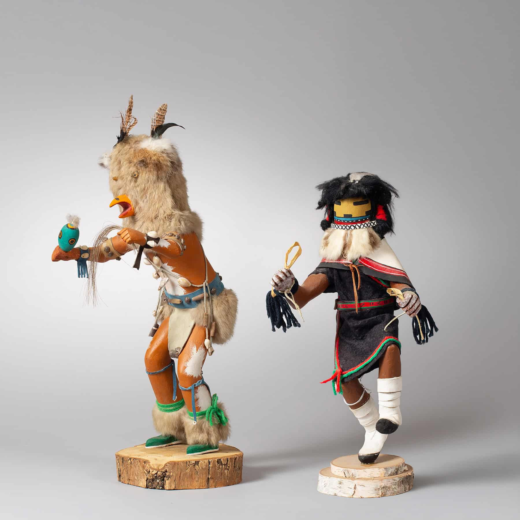 Group of Three Hopi Dancing Kachina Dolls
