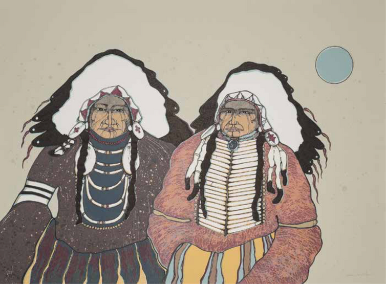 Native American artist, Proofed Lithograph. Find in the Lusher works on paper auction.