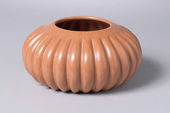 Hopi Tewa Polished Sienna Melon Jar, Alton Komalestewa (b. 1960)