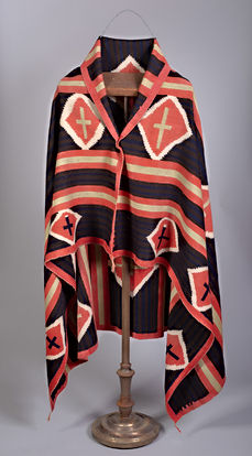 Navajo Moki Serape Wearing Blanket, Ca. 1870s
