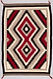 Very tight and fine Ganado blanket or rug in an eyedazzler pattern, Ca. 1940s, 47" length x 31 1/2" width; Provenance: New Mexico Collection