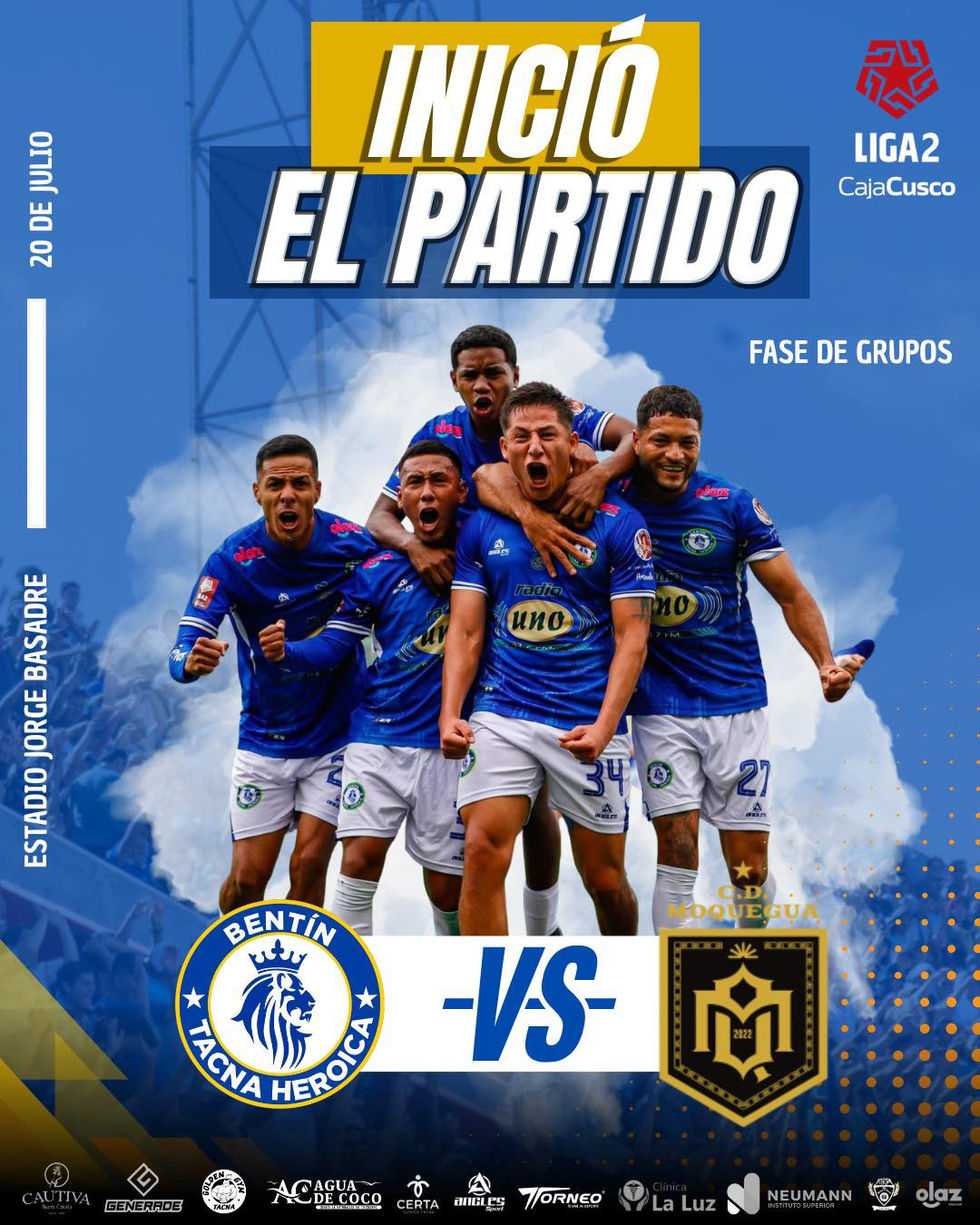 Inicio partido: Bentín vs Deportivo Moquegua