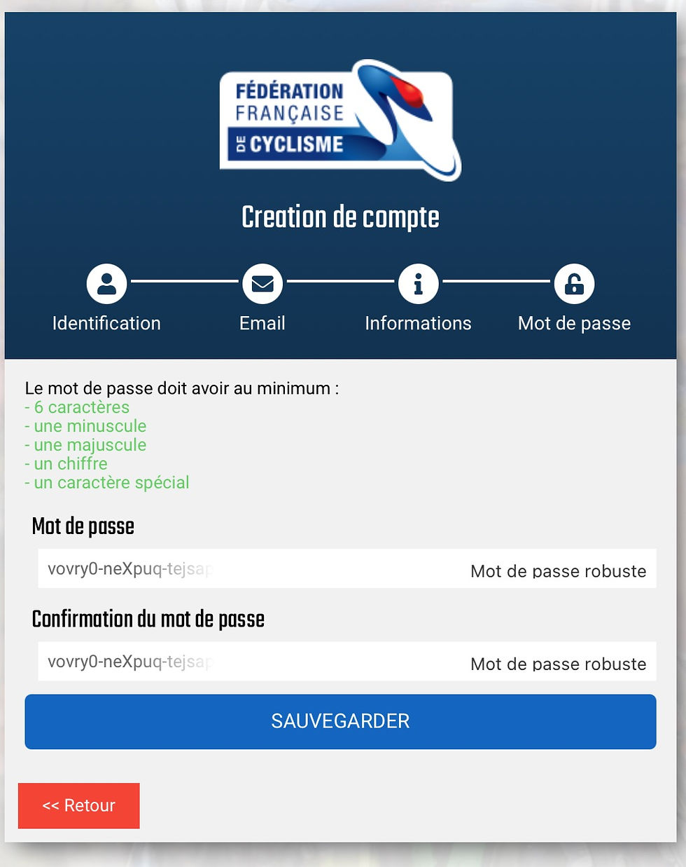 Étape 5 : Choisissez un mot de passe