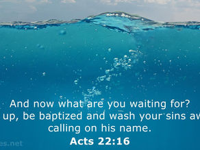Acts 22:14-16 - Washed Up