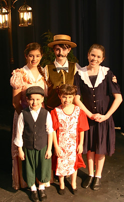 Britt family in Music Man Jr costume set rental