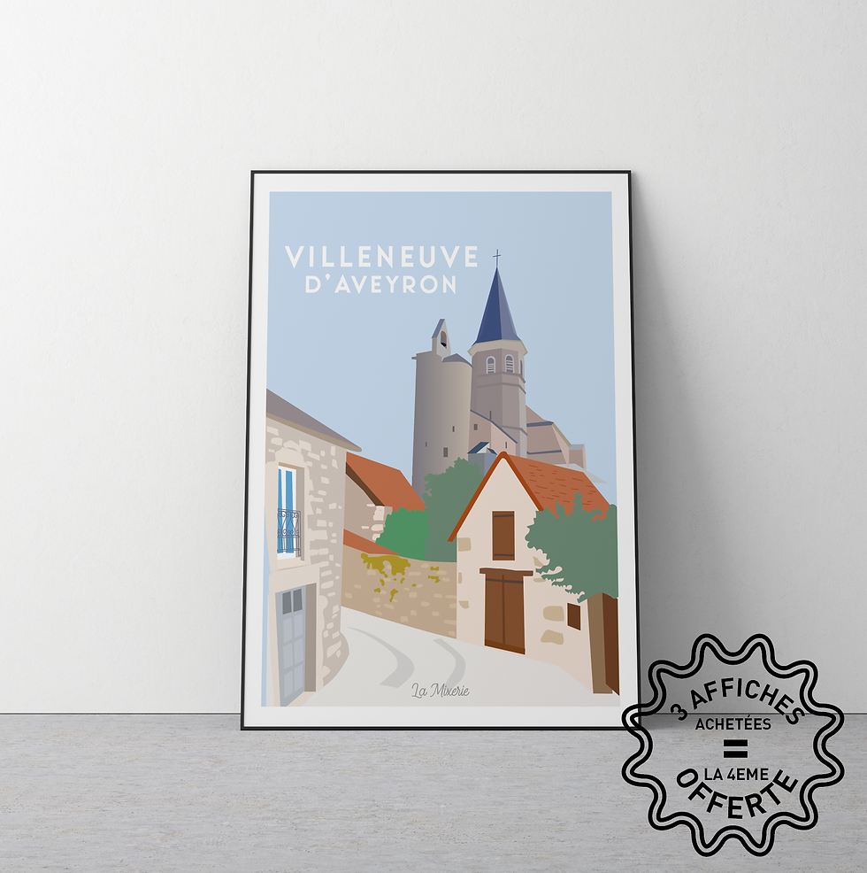 Miniature : Affiche de Villeneuve d'Aveyron en Aveyron