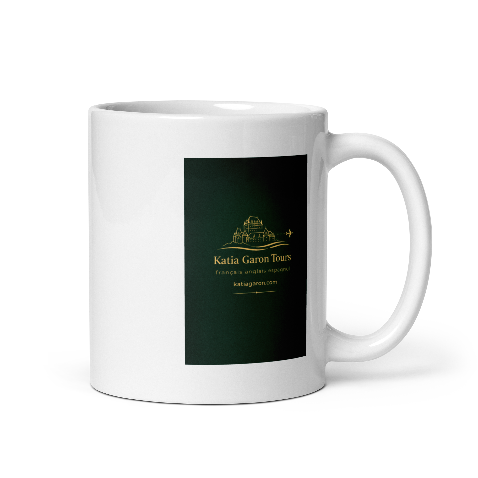 Caneca branca brilhante