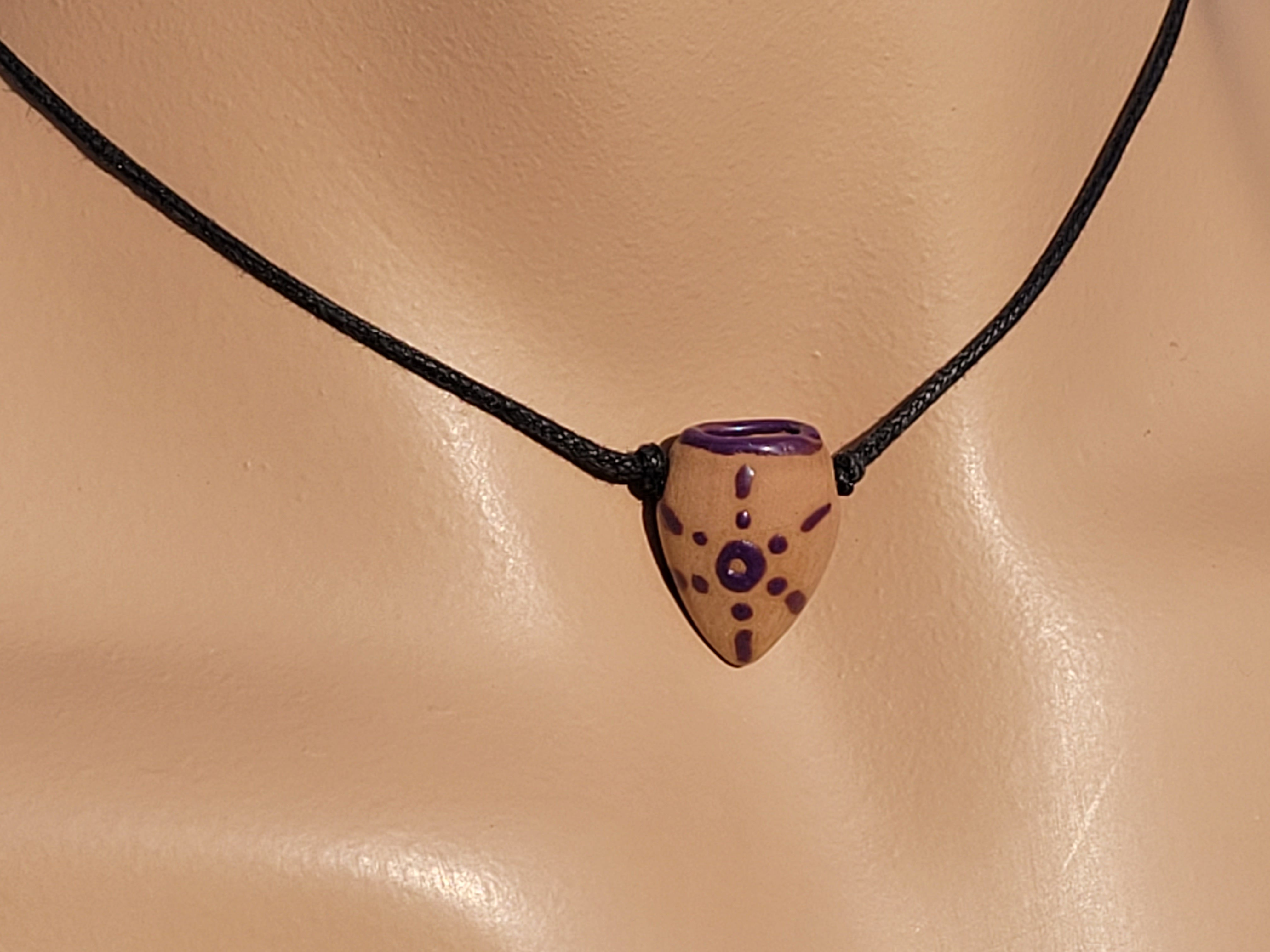 Aromakette "OG MIN" lila aus Ton