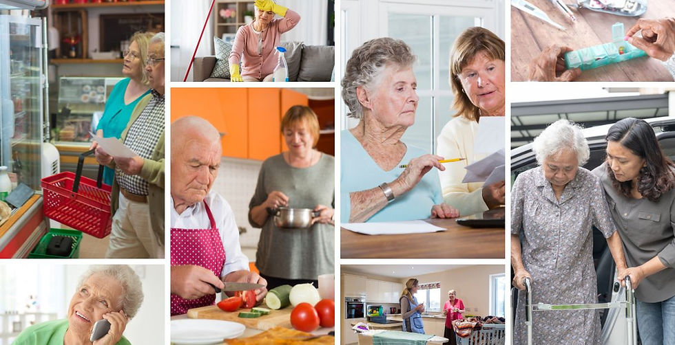Instrumental Activities of Daily Living Collage