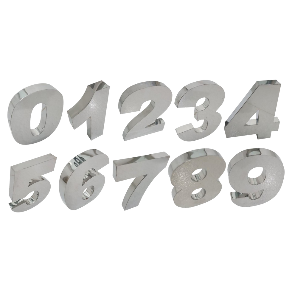NÚMERO EM AÇO INOX 15CM