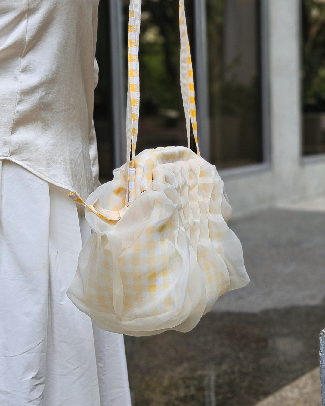 Square Clutch in Citrine