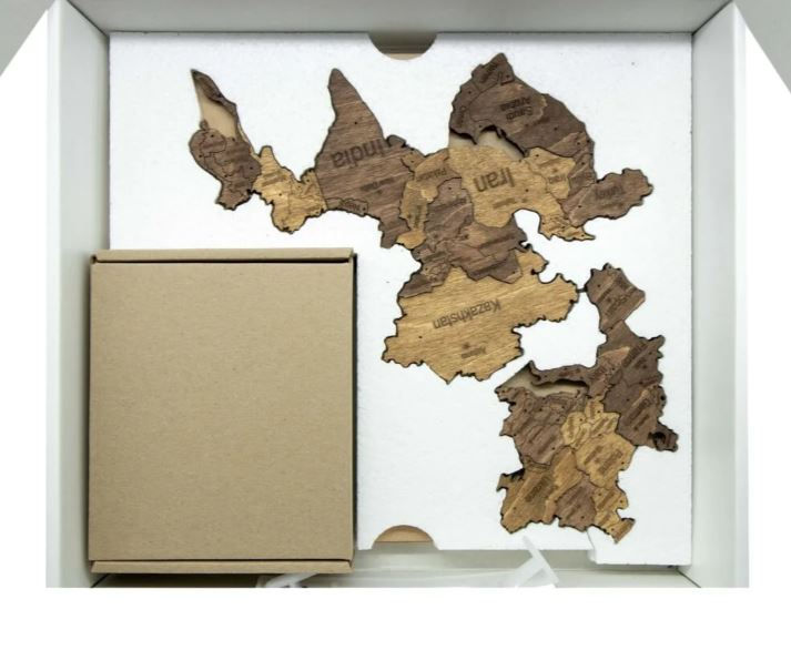 Thumbnail: 3D Chocolate Wooden World Map