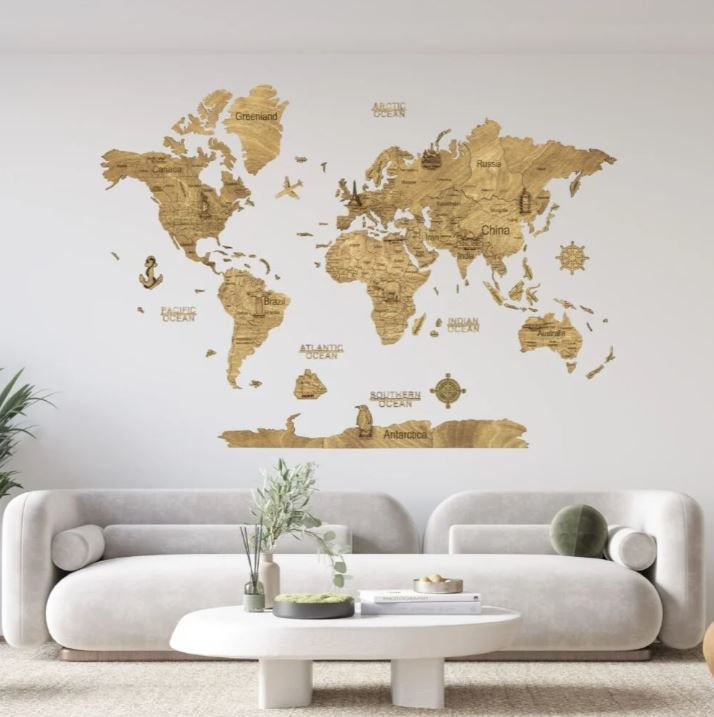 Thumbnail: 2D Dark Wooden World Map