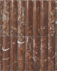 Bamboo Fluted Rojo Alicante Straight on