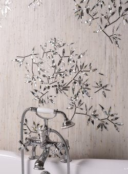 bamboo-foliage-mosaic-1 bathroom