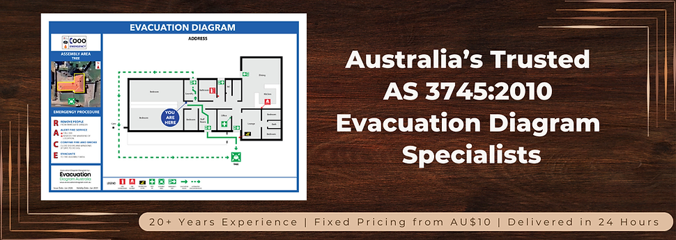 Evacuation diagram for australia building