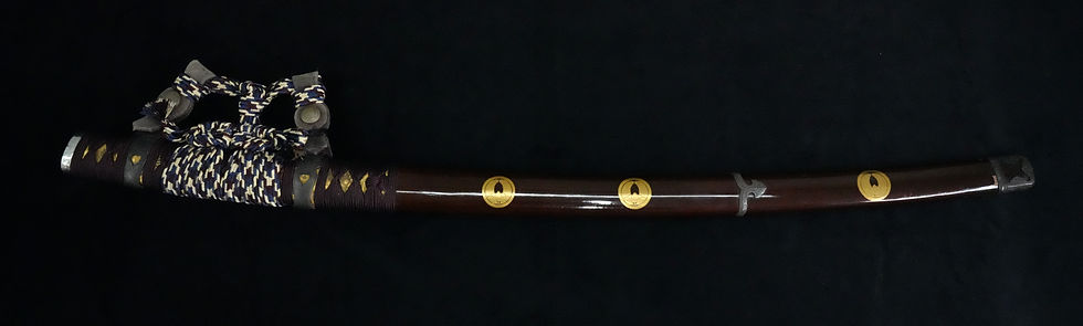 Miniature : Mumei 無銘 Katana Épée japonaise vintage Koshirae Family Crest Samurai [宮城県第27304]