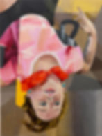 Upside-down portrait of dana kupraly