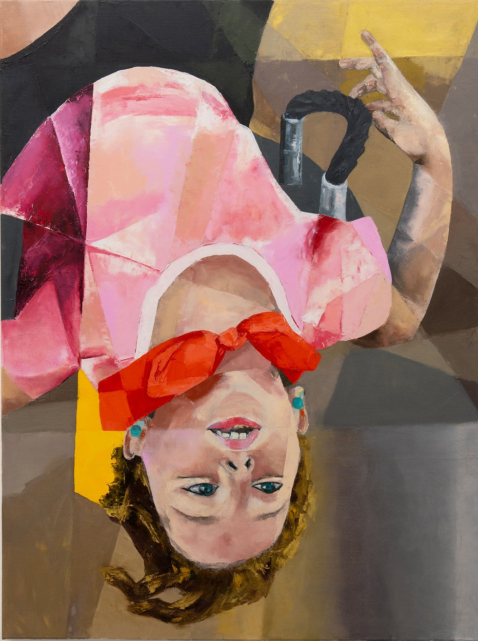 Upside-down portrait of dana kupraly