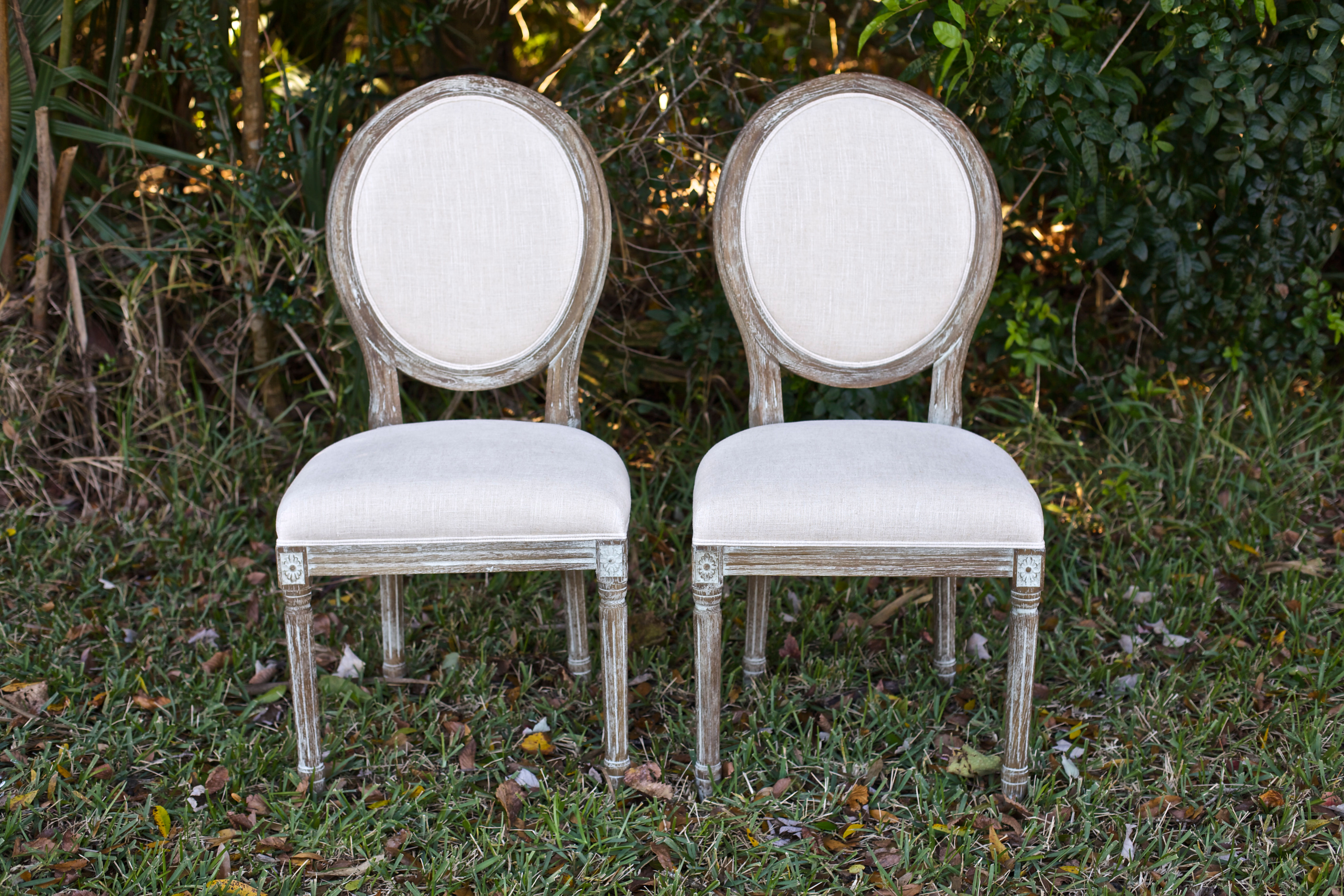 Juliette linen chairs