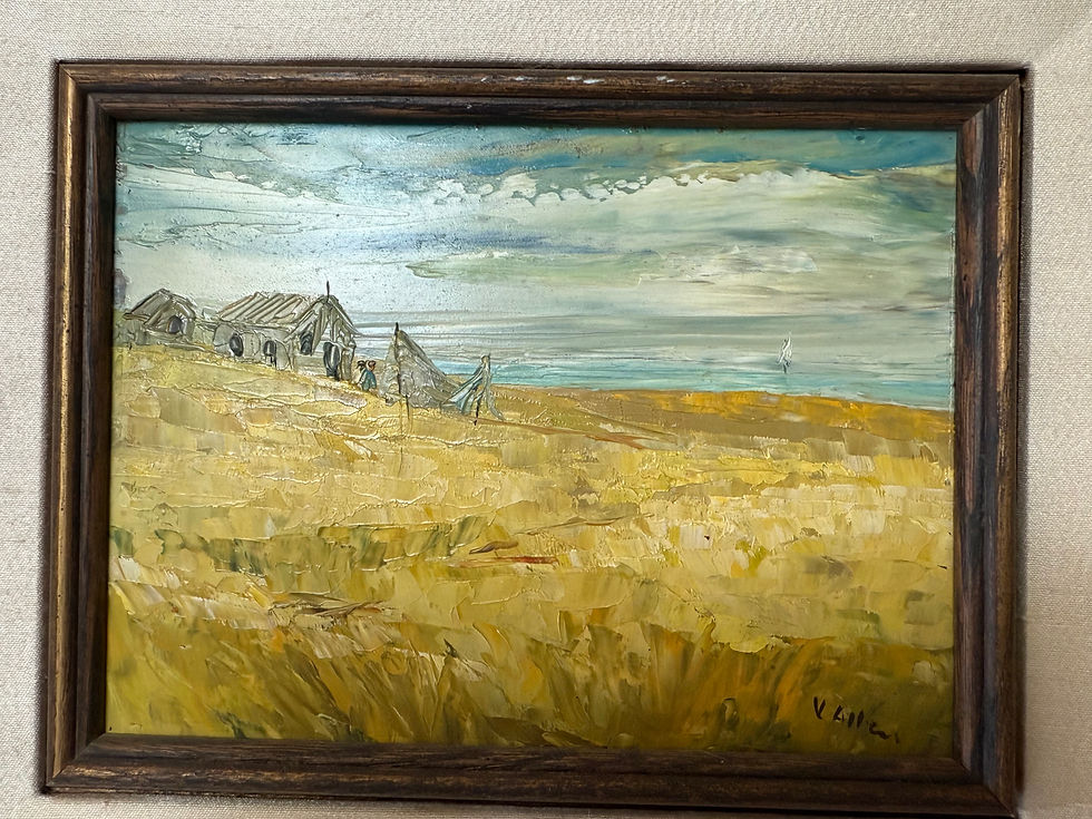 Thumbnail: Viola Allen Mid Century Impasto Landscape Painting