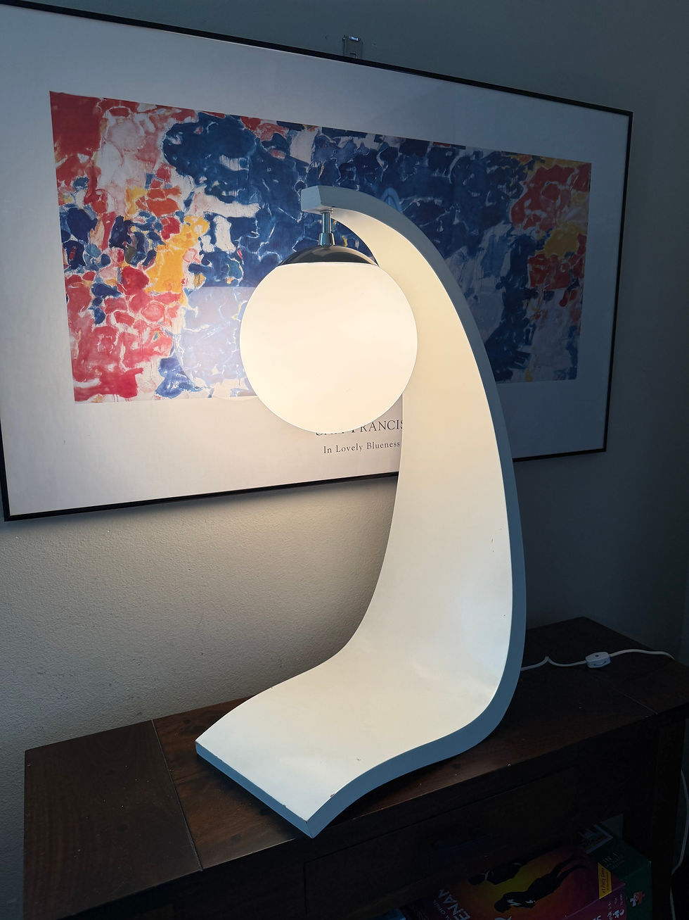 Thumbnail: MODELINE Jack Haywood Mid-Century Modern Serpentine Table Lamp