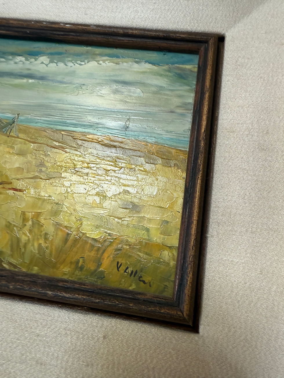 Thumbnail: Viola Allen Mid Century Impasto Landscape Painting