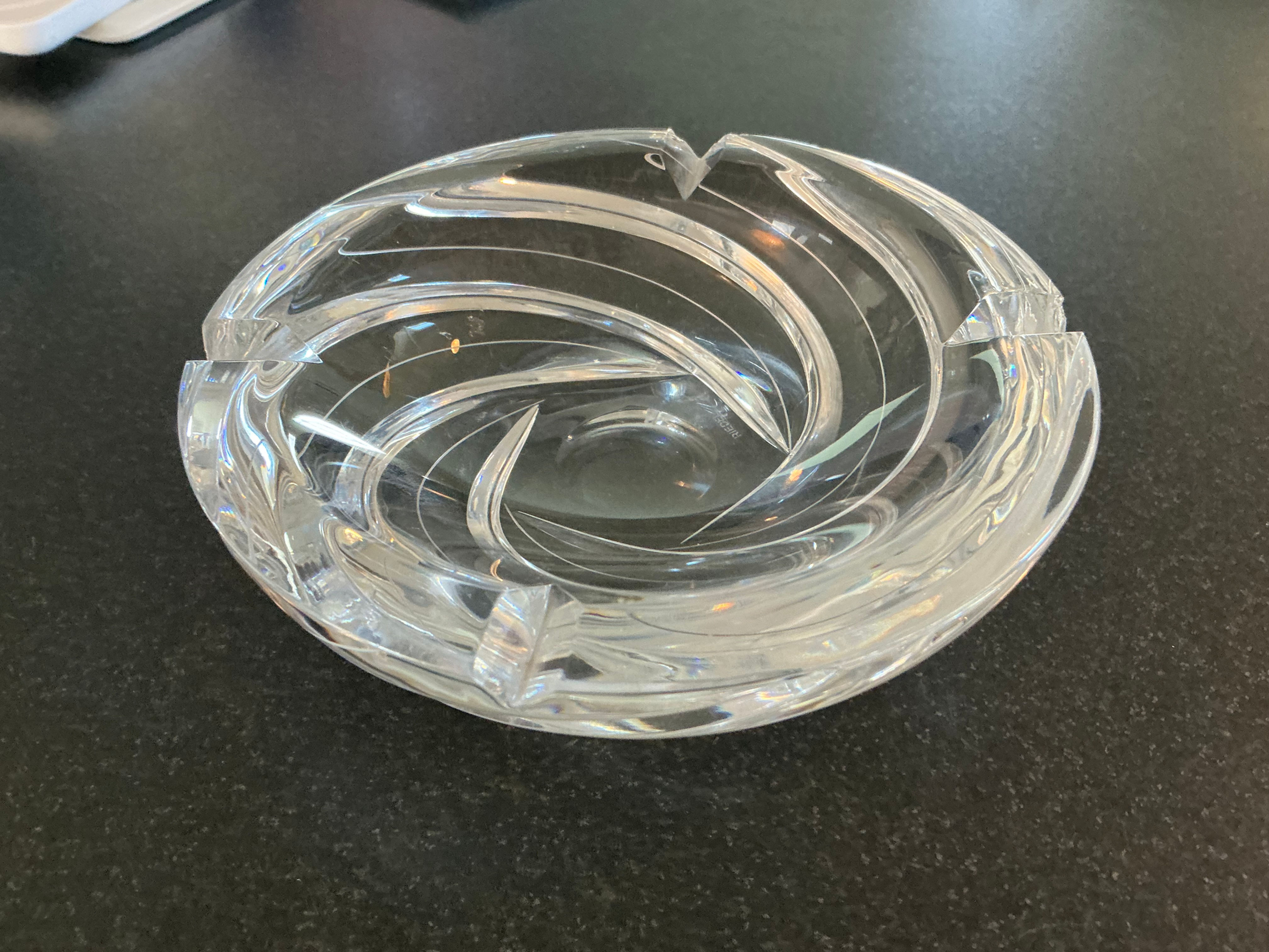 Vintage Riedel Austria Cut Glass Catchall / Ash Tray (Heavy)